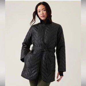 ATHLETA Women's Mendocino Coat Size XL In Black